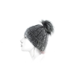 Bommelmütze grau Chillouts Roxanne Hat dark grey